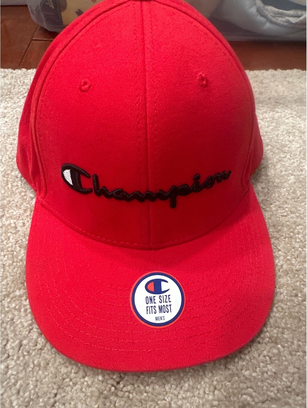 (3)Champion Authentic Athleticwear Red Snapback Hat - One Size Fits Most